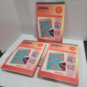 3pk Lifelines FlowArt Dot By Letter Botanicals #165005 - Brand New!